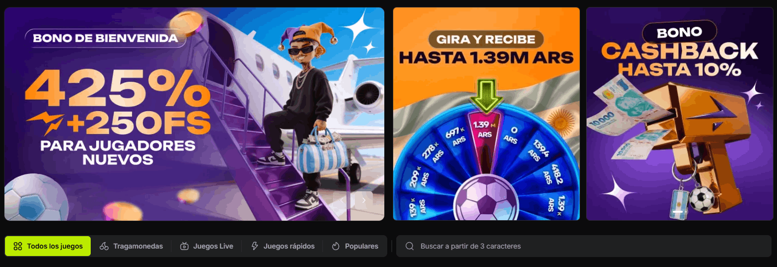 Bonos y promociones de Aguero Juegos — 425% bono de bienvenida y 150 Giros Gratis